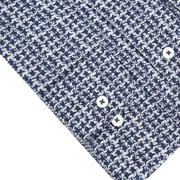 DAMAT Striped Blue Dress Shirt - Picture 4 of 4